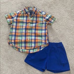 Polo/Ralph Lauren Button Down Shirt w/ Shorts!